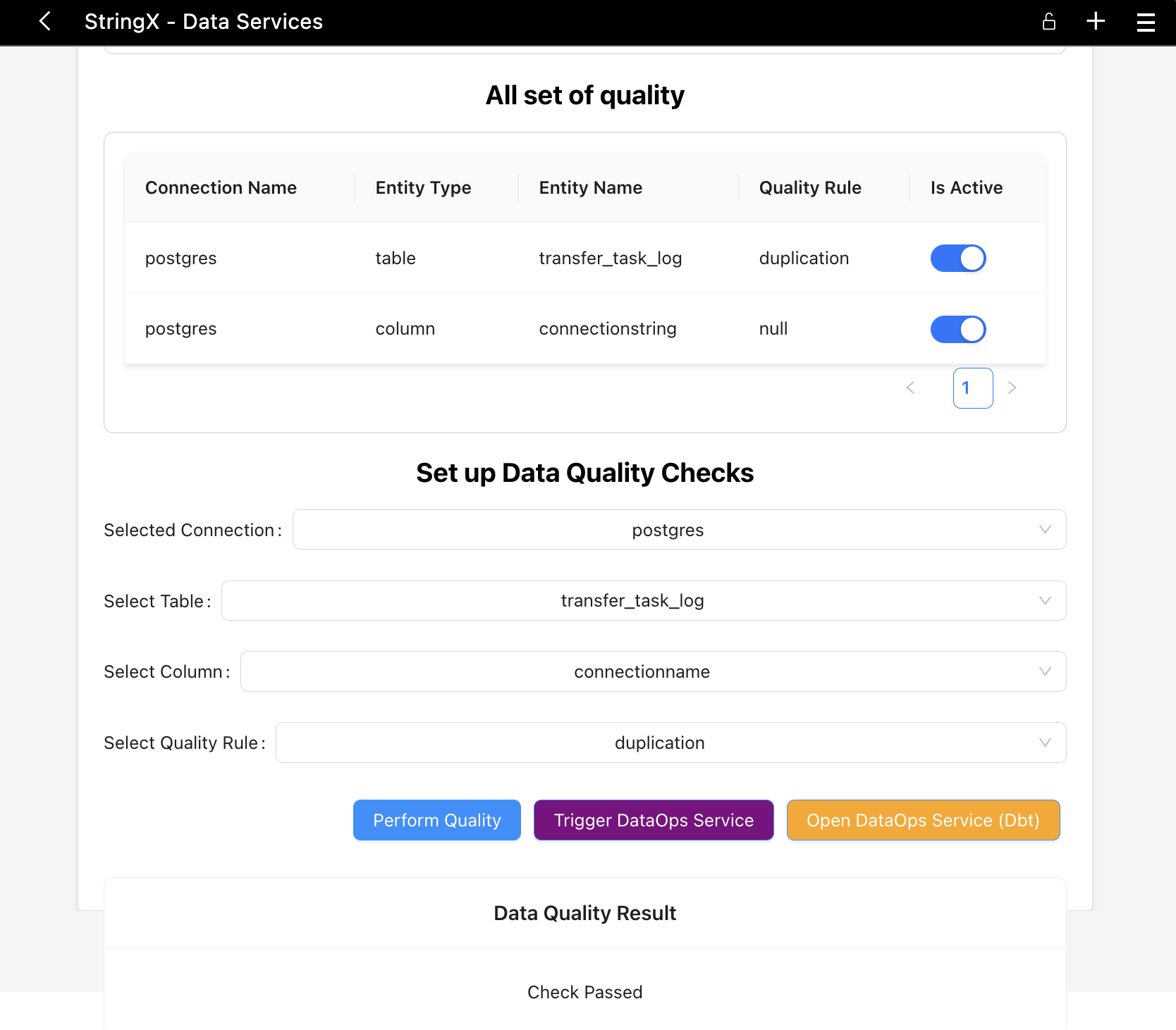 Data Quality Check Gates